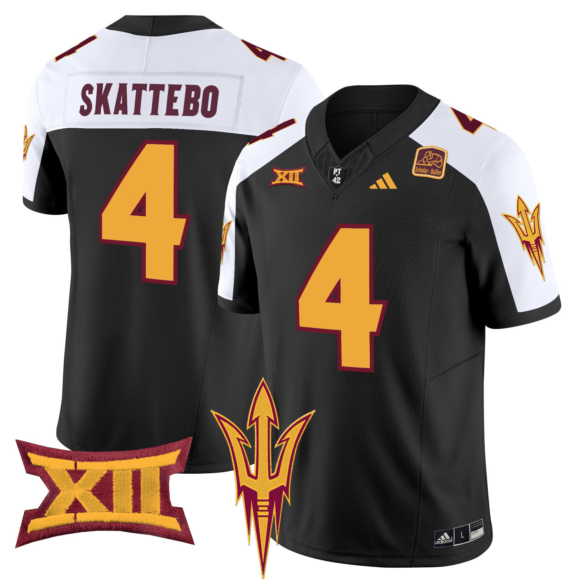 Men Arizona State Sun Devils #4 Skattebo Black 2024 Vapor Limited NCAA Jersey